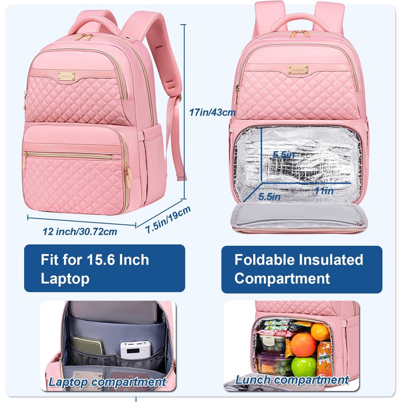 Weitars Lunch Backpack, Insulated Cooler Backpack 15.6 Inch Laptop Backpack For Women Men For Women Nurses Teacher Gifts for College Work Beach Camping Picnics Travel - Image 5