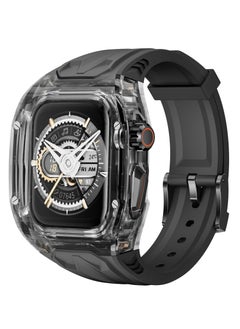 CoomBe TPU Full Protector Sport Watch Strap/Watchband for Apple iWatch Series 8/9/7/6/5/4/SE 44/45mm Black  - Image 1