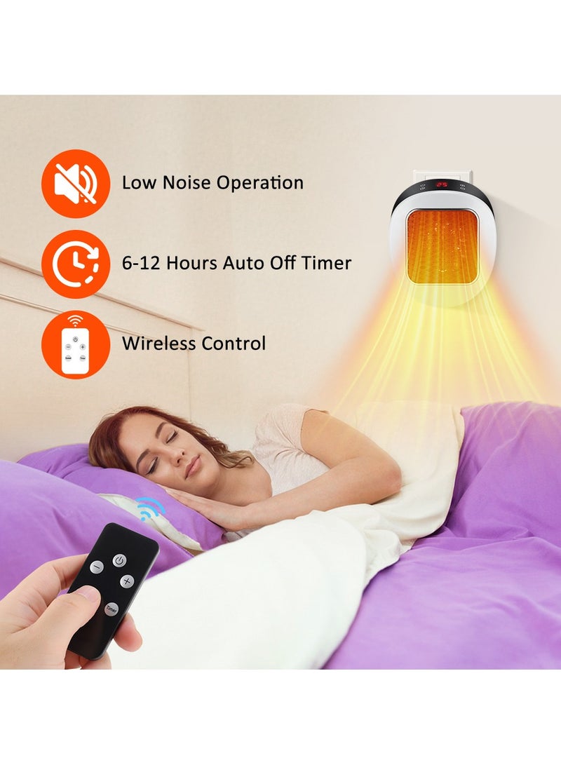 عام **مدفأة محمولة قابلة التوصيل بسلك طاقة بريطاني - درجة حرارة قابلة للتعديل 15-32℃، مؤقت 0-12 ساعة، مدفأة كهربائية مضغوطة للمنزل والمكتب** - Image 4