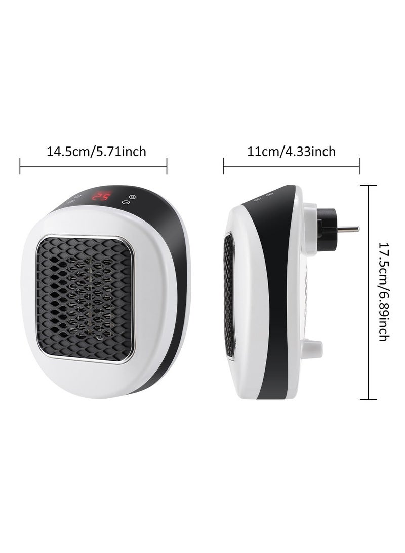 عام **مدفأة محمولة قابلة التوصيل بسلك طاقة بريطاني - درجة حرارة قابلة للتعديل 15-32℃، مؤقت 0-12 ساعة، مدفأة كهربائية مضغوطة للمنزل والمكتب** - Image 5