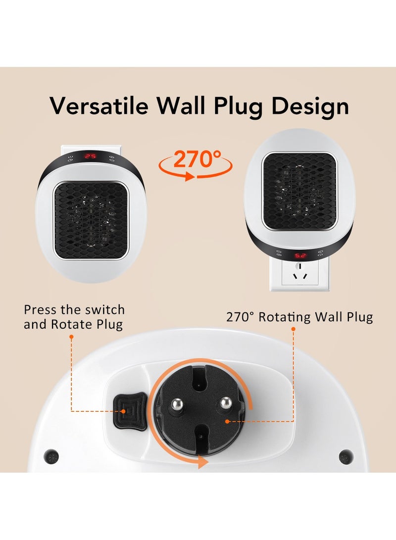 عام **مدفأة محمولة قابلة التوصيل بسلك طاقة بريطاني - درجة حرارة قابلة للتعديل 15-32℃، مؤقت 0-12 ساعة، مدفأة كهربائية مضغوطة للمنزل والمكتب** - Image 2
