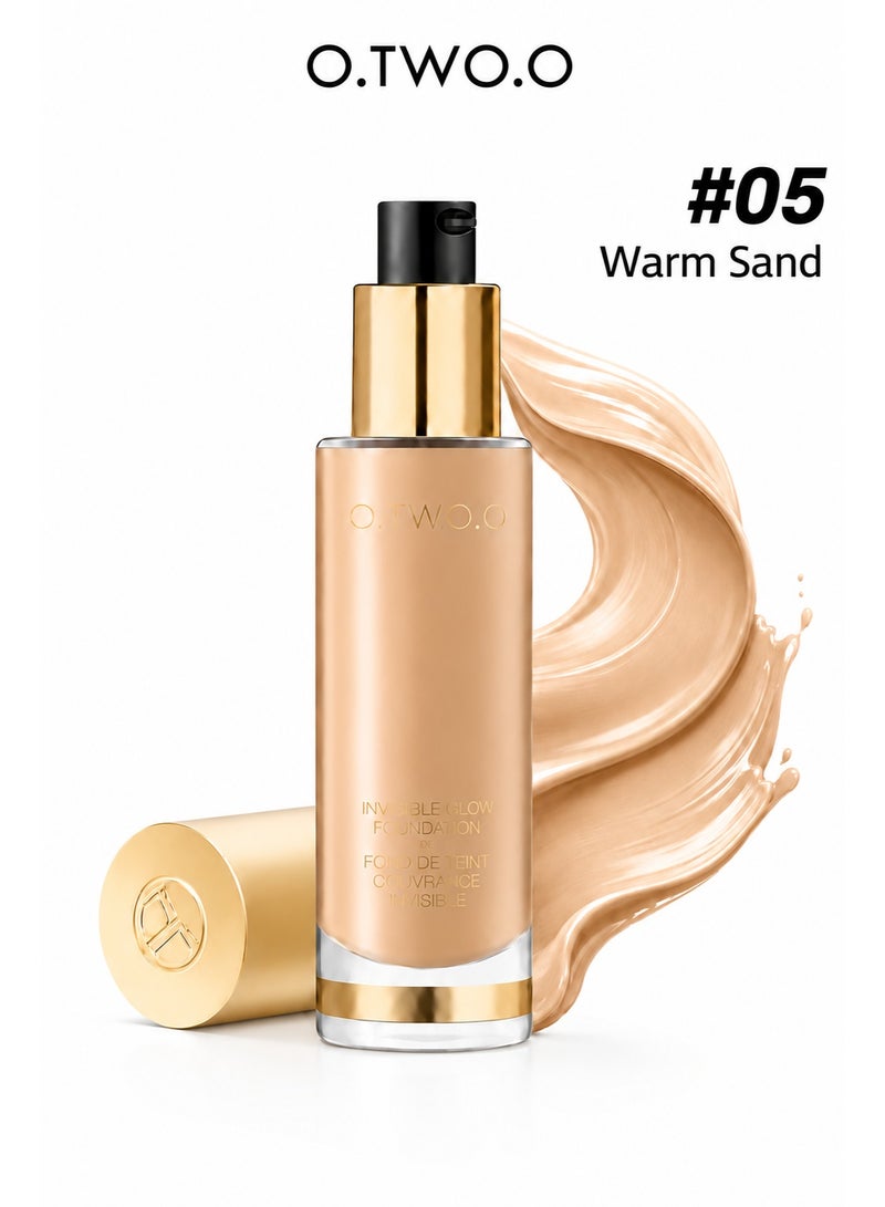 O.TWO.O Gold Series Invisible Cover Foundation - Lightweight Soft Matte Liquid Foundation, Natural Looking Base Makeup, Long Lasting Oil Control - Image 1