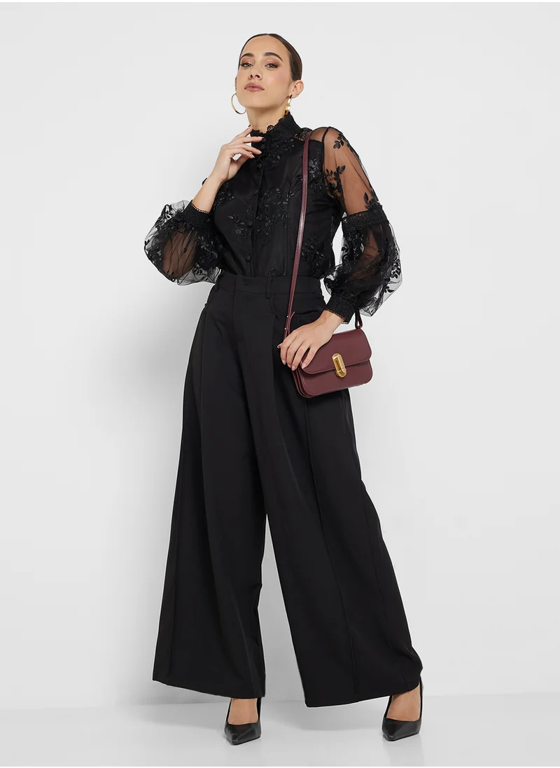 ELLA High Waist Wide Leg Trouser