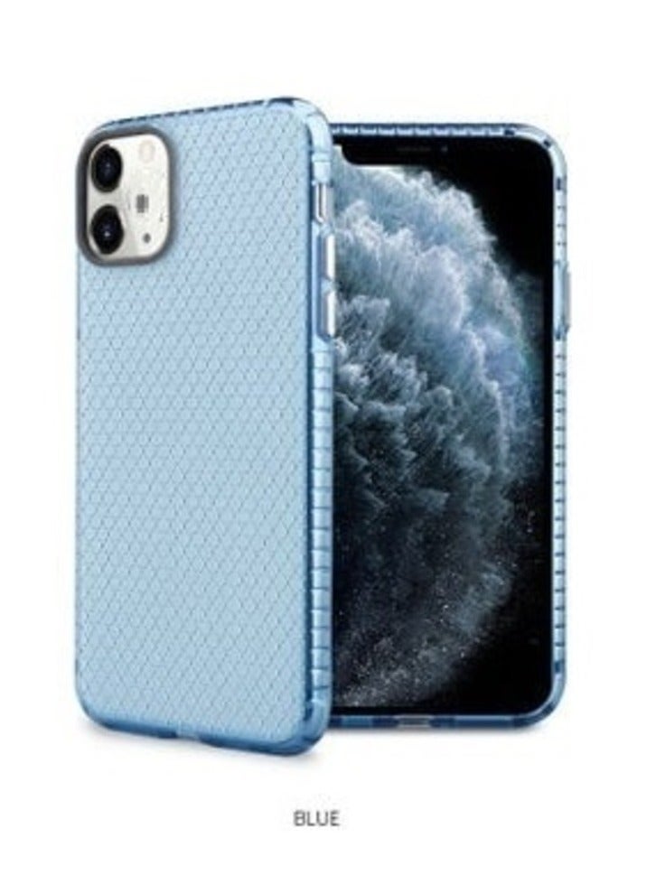 iPhone 12 Mini Case HEXA Blue Clear Premium Quality TPU Cover For iPhone 12 mini Shockproof & Anti Scratch Design 5.4 Inch Case