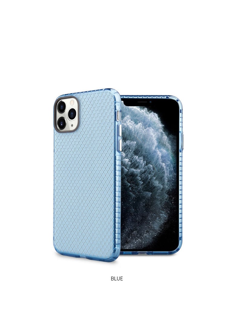 Protect iPhone 12 Mini Case HEXA Blue Clear Premium Quality TPU Cover For iPhone 12 mini Shockproof & Anti Scratch Design 5.4 Inch Case 