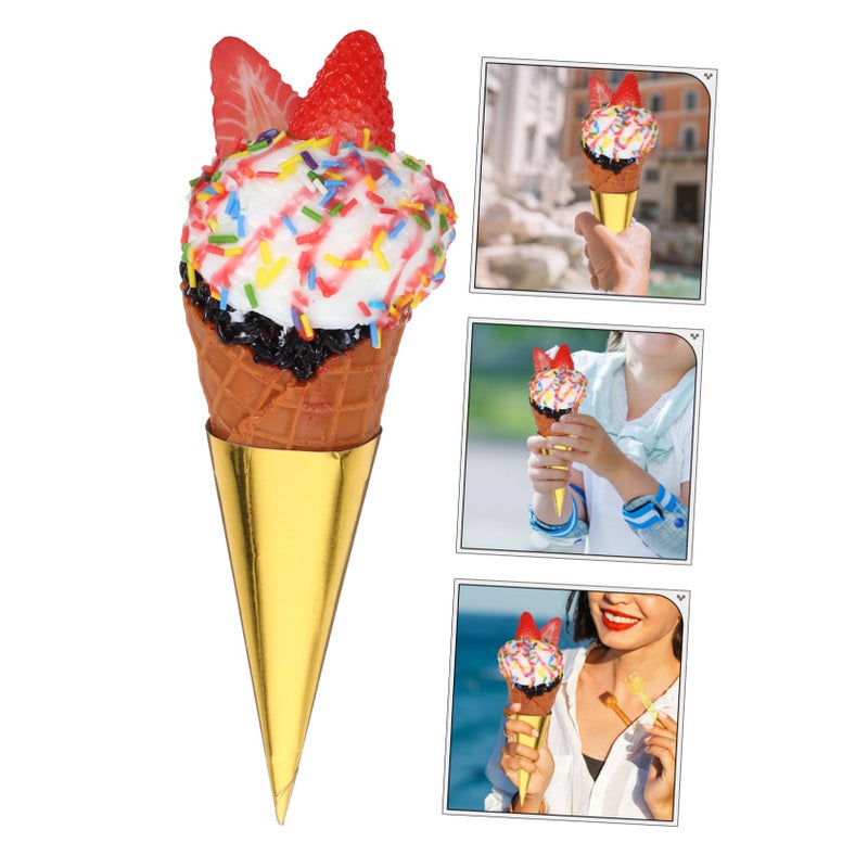 Lightweight PVC Artificial Ice Cream Model Prop For Dessert Shop Display Photography - Image 4