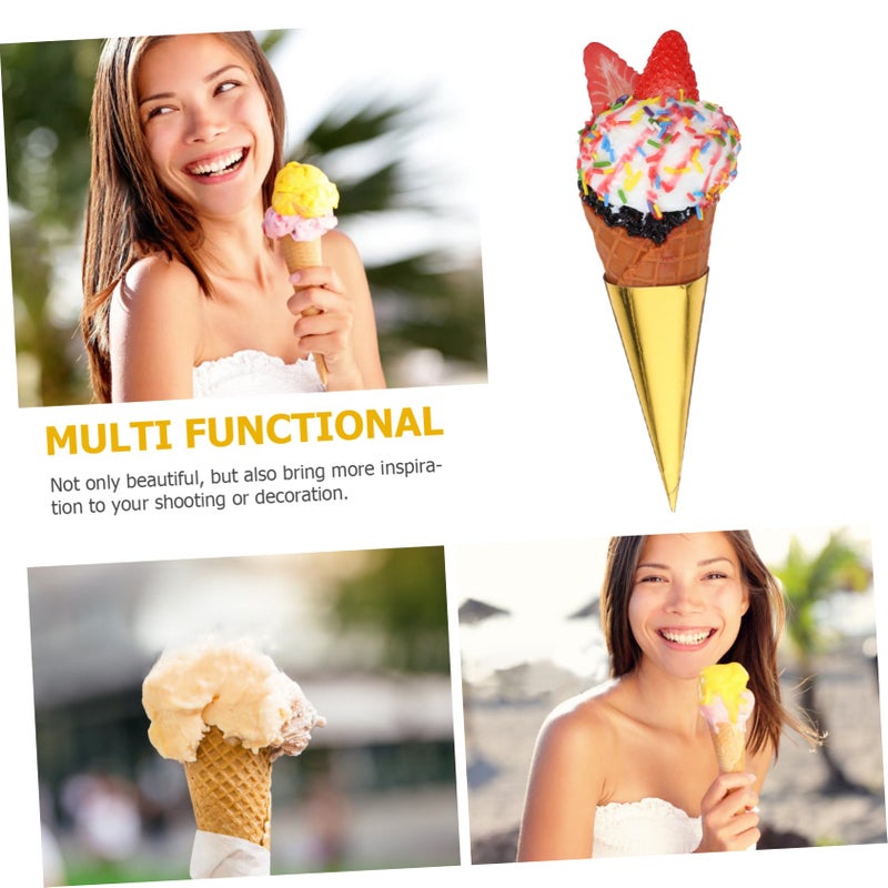 Lightweight PVC Artificial Ice Cream Model Prop For Dessert Shop Display Photography - Image 5