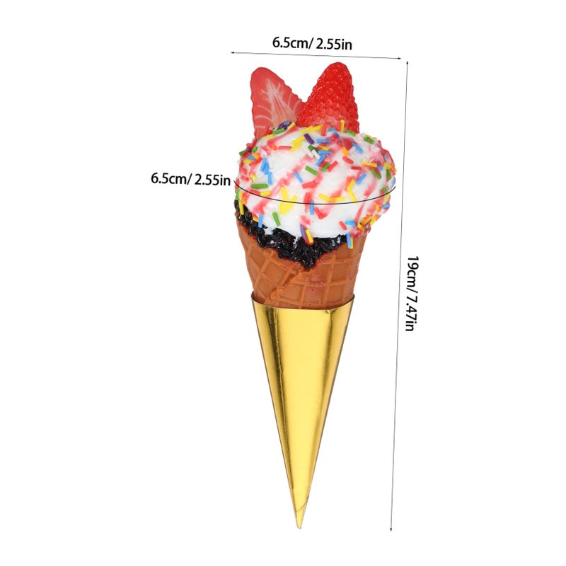 Lightweight PVC Artificial Ice Cream Model Prop For Dessert Shop Display Photography - Image 3