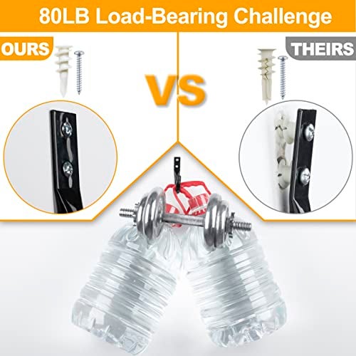 KURUI #8 Self Drilling Drywall Anchors with Screws Kit, Heavy Duty Dry Wall Anchors for Hanging Sheetrock, 50 Self-Tapping Plastic Drywall Hangers 50 Sheet Rock Screws, 100PCs Mounting Hardware -75LB - Image 3
