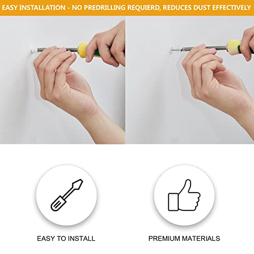 KURUI #8 Self Drilling Drywall Anchors with Screws Kit, Heavy Duty Dry Wall Anchors for Hanging Sheetrock, 50 Self-Tapping Plastic Drywall Hangers 50 Sheet Rock Screws, 100PCs Mounting Hardware -75LB - Image 5