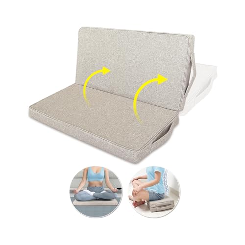 ECISZ Meditation Floor Cushion for Yoga Adults Square Floor Pillows Seating Large Meditation Cushion Yoga Pillows for Sitting on Floor Meditation Pillow Mat Outdoor Rectangle Floor Sitting Cushion - Image 1
