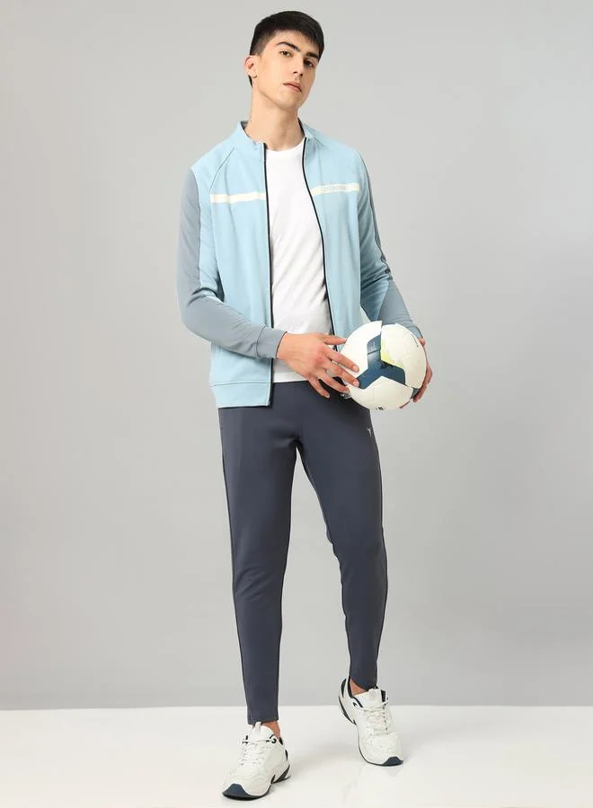 تكنوسبورت Contrast Panel Sleeve Full Zip Sports Jacket by Styli
