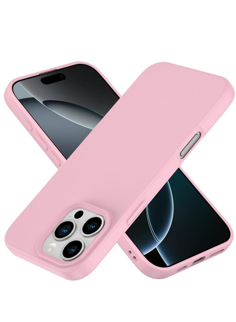 ELTRAZONE iPhone 16 Pro Slim Fit Matte Pink TPU Case – Soft, Flexible, Shock-Resistant Silicone Back Cover - Image 1