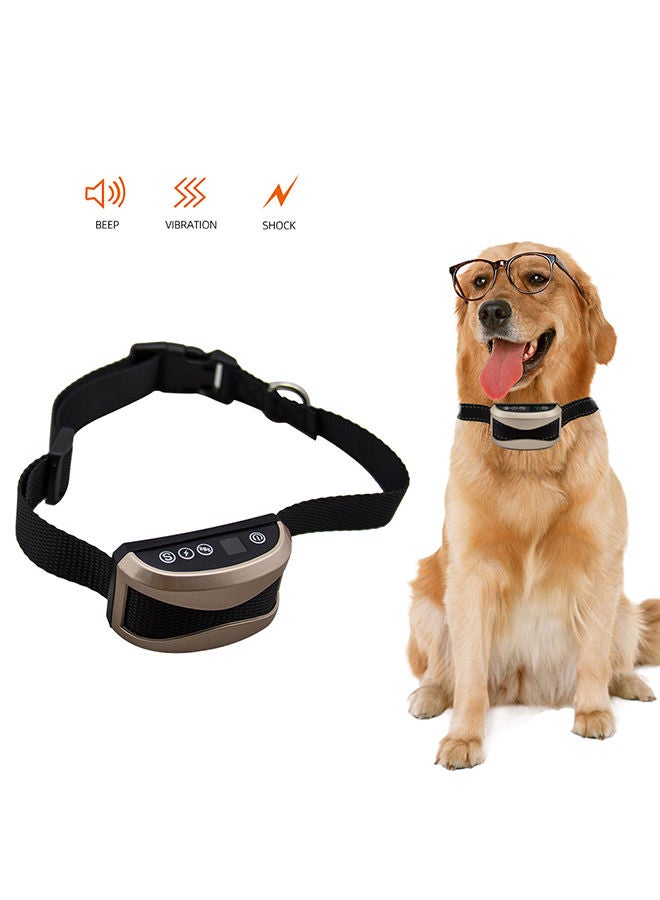 NIBEMINENT LCD Screen Anti-Bark Training Collar Black/Gold 153grams - Image 4