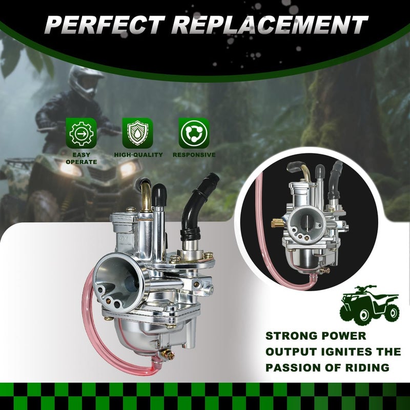 Rebuiman Manual Choke Carburetor with Air Filter Box for Polaris Sportsman 90, Scrambler 50 90, Predator 50 90, Yamaha JOG 50 90 100 - Image 3
