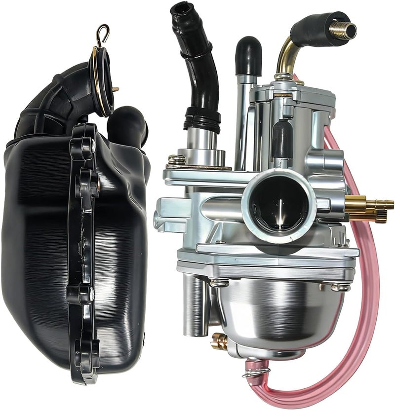 Rebuiman Manual Choke Carburetor with Air Filter Box for Polaris Sportsman 90, Scrambler 50 90, Predator 50 90, Yamaha JOG 50 90 100 - Image 1