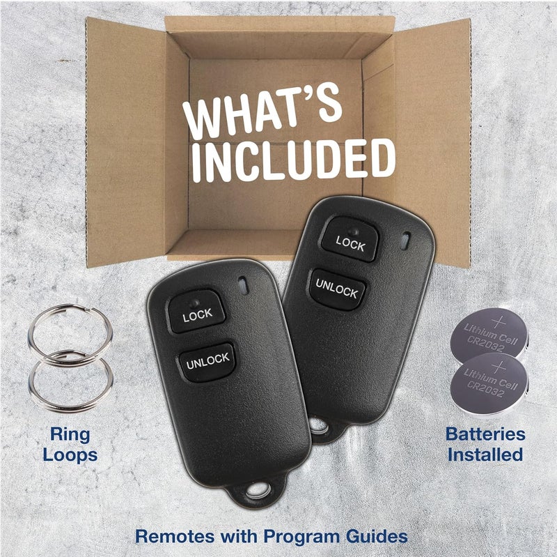KeylessOption 2x Keyless Option Remote 2btn Key Fob For Toyota - Image 2