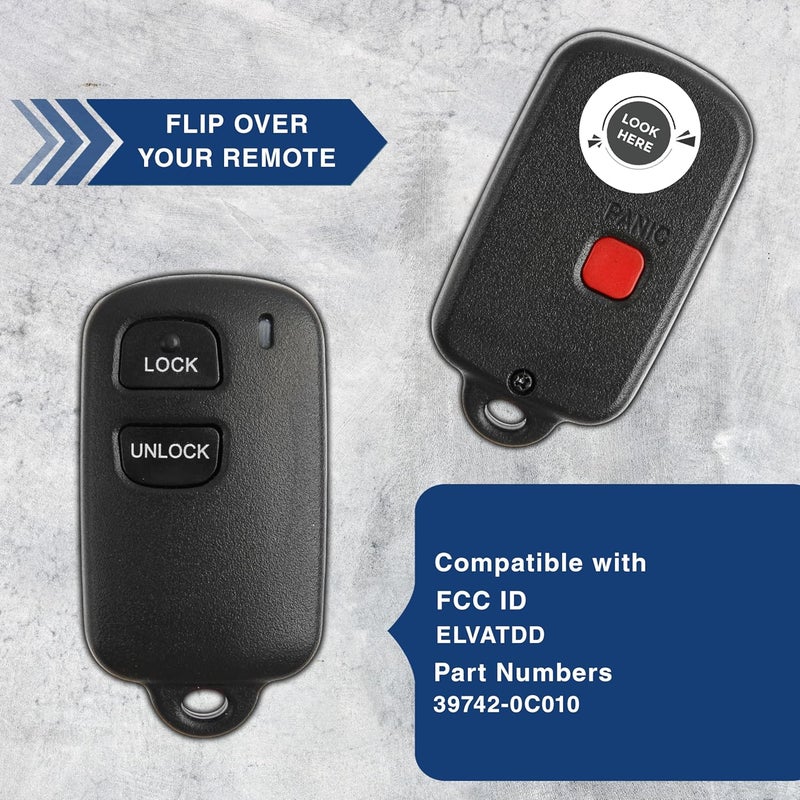 KeylessOption 2x Keyless Option Remote 2btn Key Fob For Toyota - Image 4