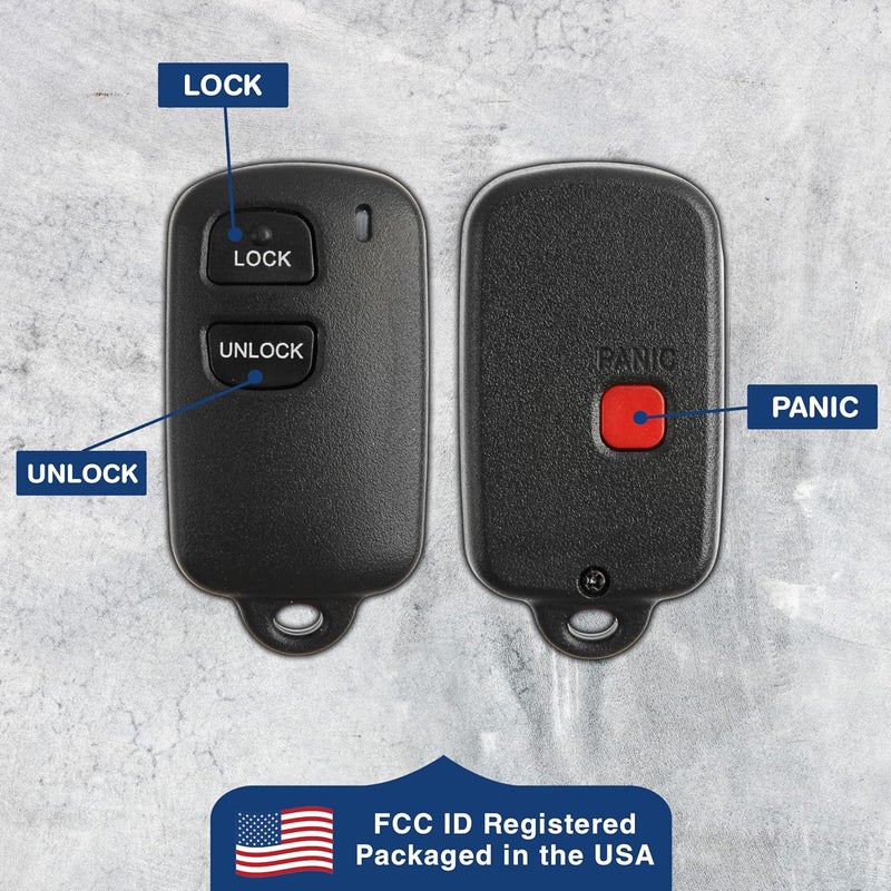 KeylessOption 2x Keyless Option Remote 2btn Key Fob For Toyota - Image 5