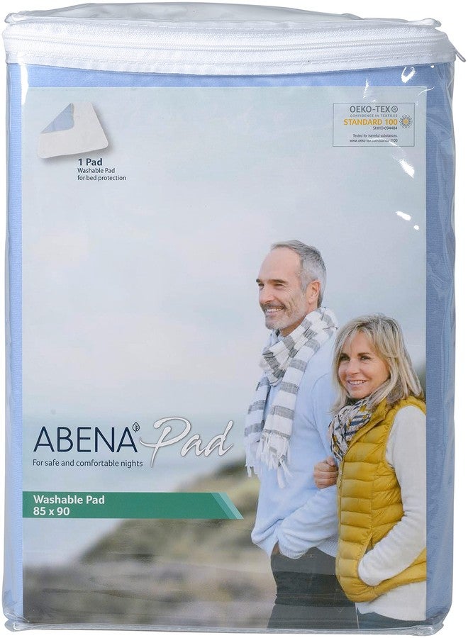 Abena Breathable Washable Incontinence Bed Protection Pad - Liquid Safe Barrier Layer, Discreet, Soft, Comfortable & Skin-Friendly Surface, Medical Grade Absorbent Underpad, 90x85cm, 2500ml Absorbency - Image 1