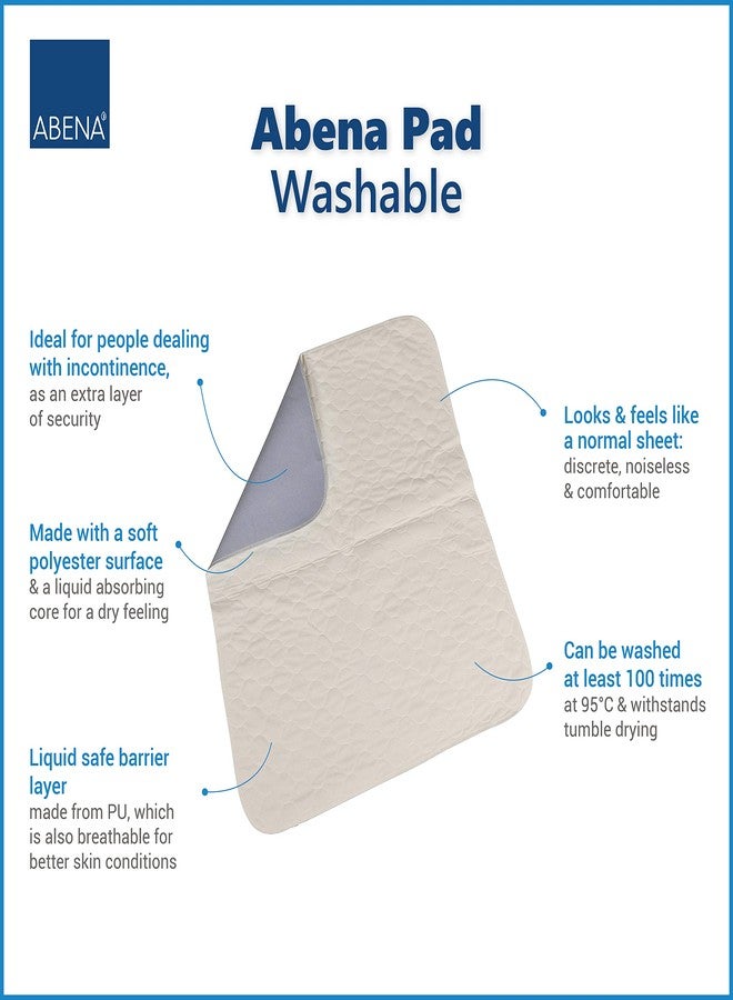 Abena Breathable Washable Incontinence Bed Protection Pad - Liquid Safe Barrier Layer, Discreet, Soft, Comfortable & Skin-Friendly Surface, Medical Grade Absorbent Underpad, 90x85cm, 2500ml Absorbency - Image 2
