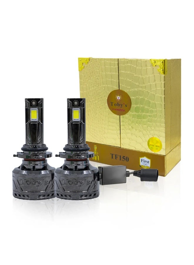 توبيز مصباح أمامي LED للسيارة من Tobys TF150، قطعتان، أصلي، 150 واط/القطعة، قوة 15000 لومن/القطعة، بدرجة حرارة لون 6500 كلفن - TF150 150W HL - H13