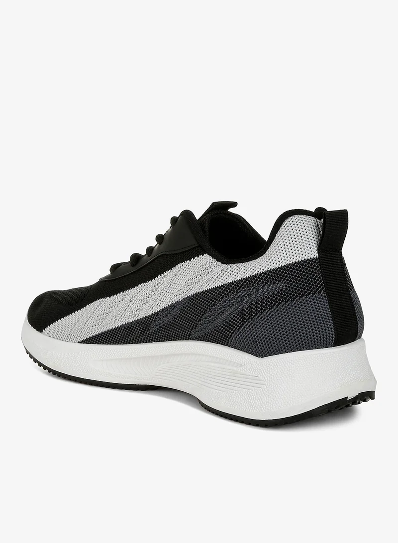 London Rag Black Dual Tone Chunky Sneakers for Women | Best Price UAE