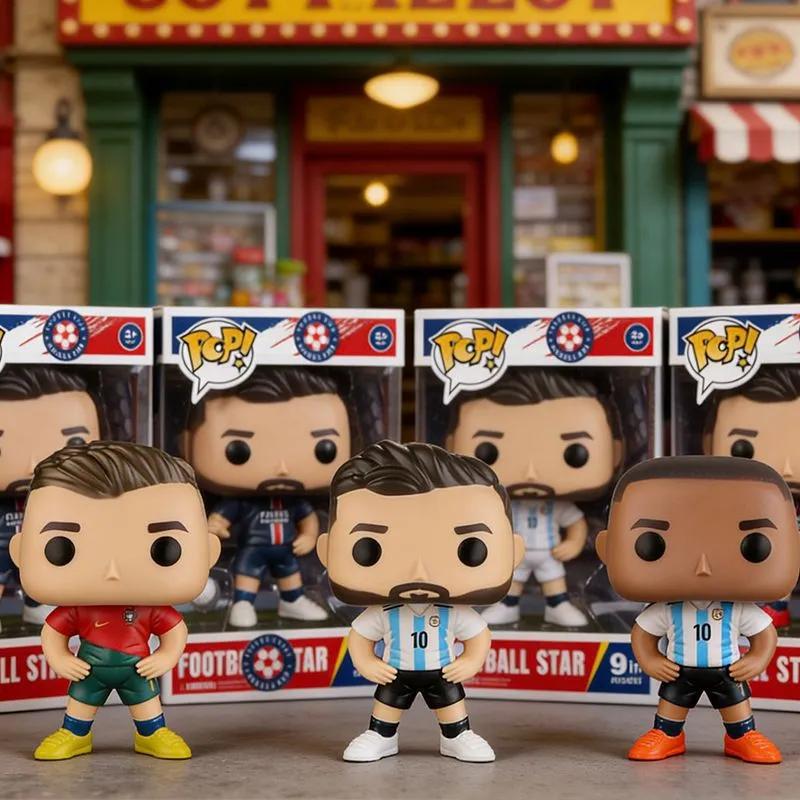 World Cup Star Sculpture Figures (Ronaldo, Messi, Mbappe) - Image 3