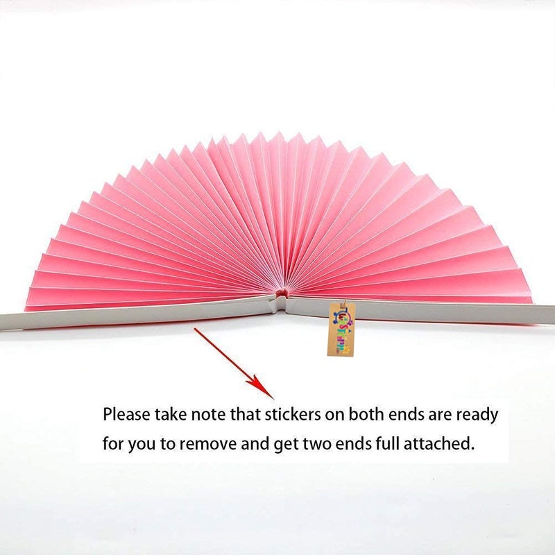 Western Era Paper Fan Party Decoration Set for Baby Shower Photo Booth Wedding Birthday Party Pack of 6 Pink
