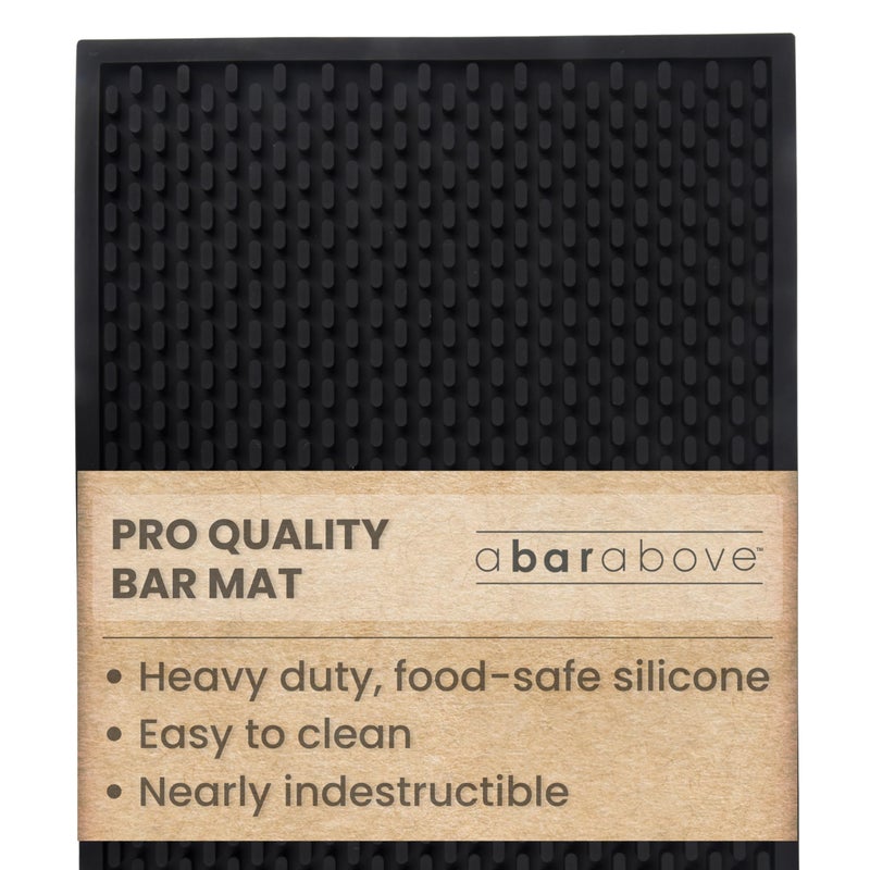 A Bar Above Premium A Bar Above Heavy Duty Bar Mat, Food Safe Silicone Mat, Mats for Bartending and Coffee, Commercial Strength Bartender Accessories, Dish Drying Mats for Kitchen Counter, Barista Accessories - Image 1