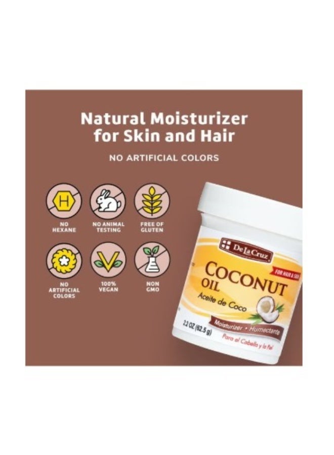 دي لا كروز، زيت جوز الهند، مرطب للشعر والبشرة - 62.5 جم - Image 4