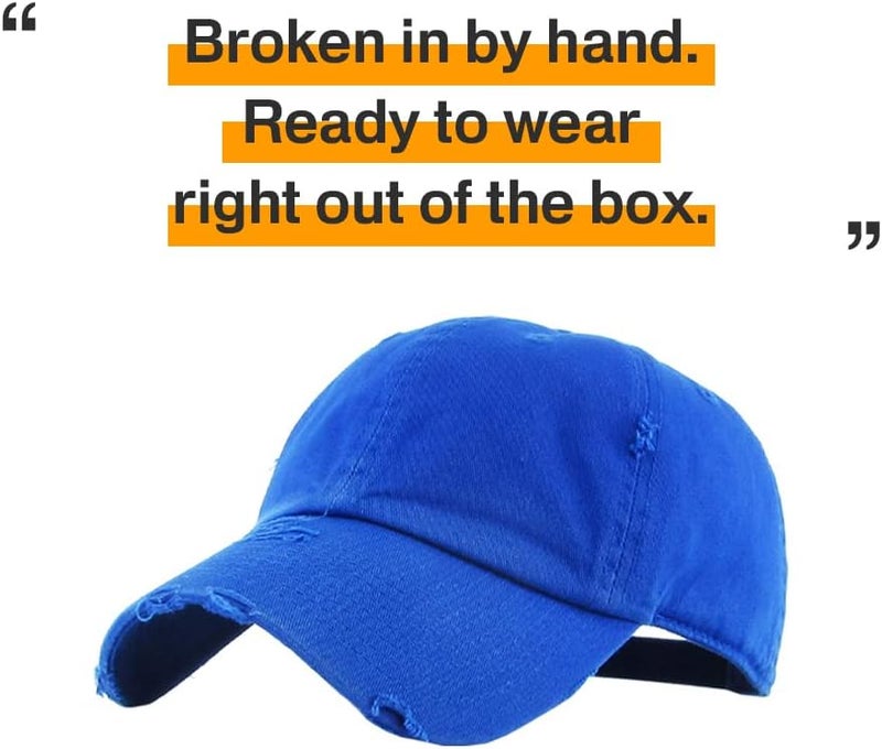 KBETHOS Vintage Washed Distressed Cotton Dad Hat Baseball Cap Adjustable Polo Trucker Unisex Style Headwear - Image 4