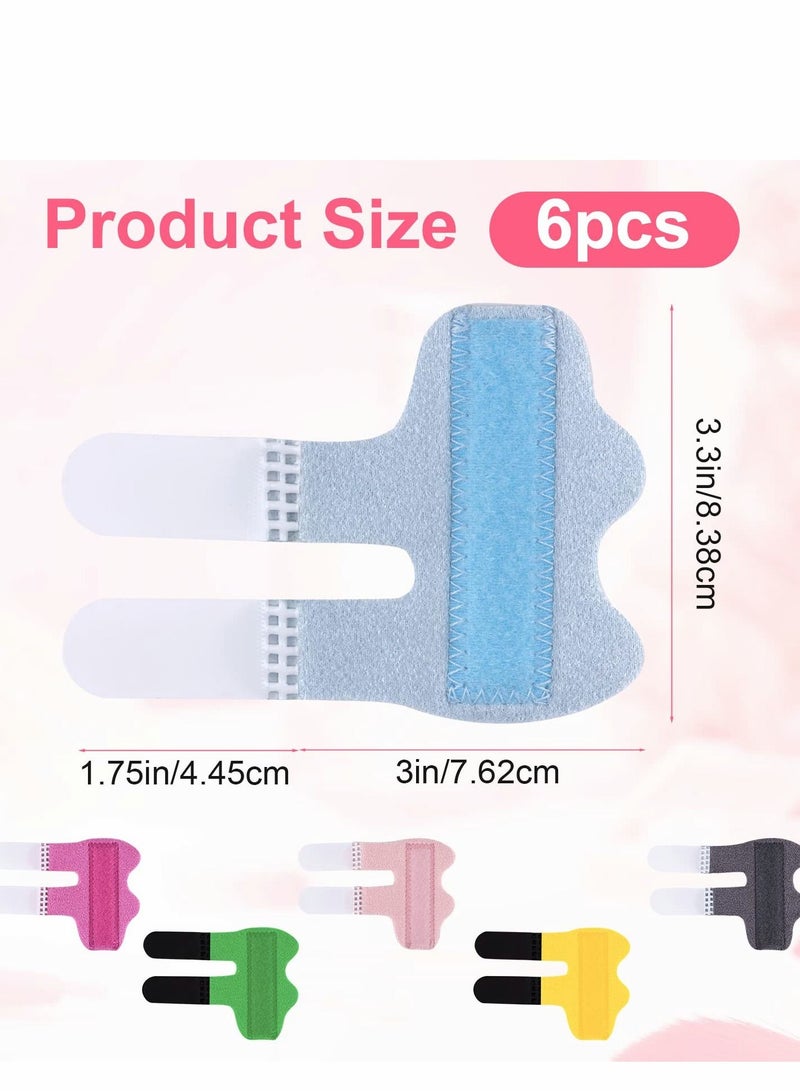 SYOSI 6 Pcs Trigger Finger Splints, Finger Brace,Finger Knuckle Immobilization,Broken Finger Protector, Broken Fingers Straightening,Arthritis Relief,Pain Relief,Fits Index Finger,Middle Finger,Ring Finger - Image 2