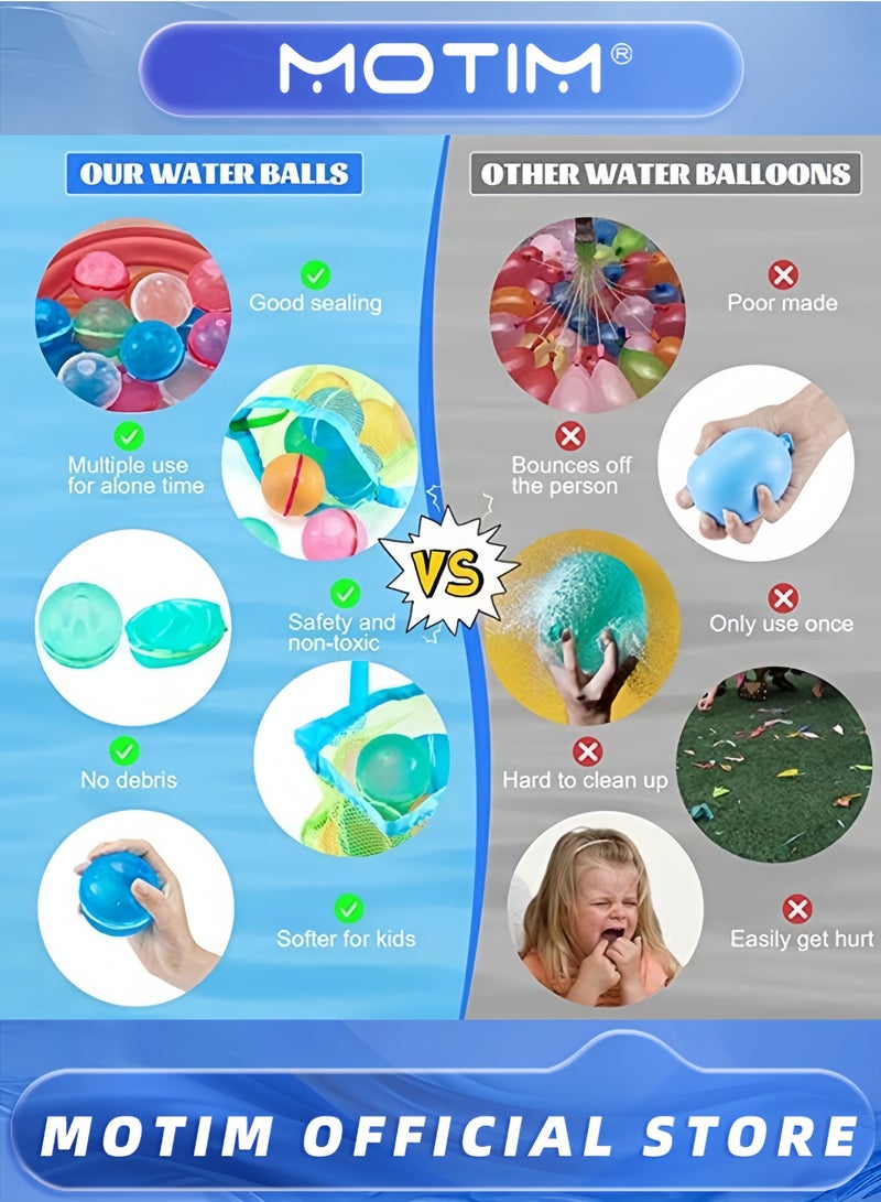 Motim 12 Pack Water Balloons Kids Toys QuickFill and Reusable Self-Sealing Balloons for Swimming Pool & Beach & Outdoor & Birthday Party Decorations - Image 3