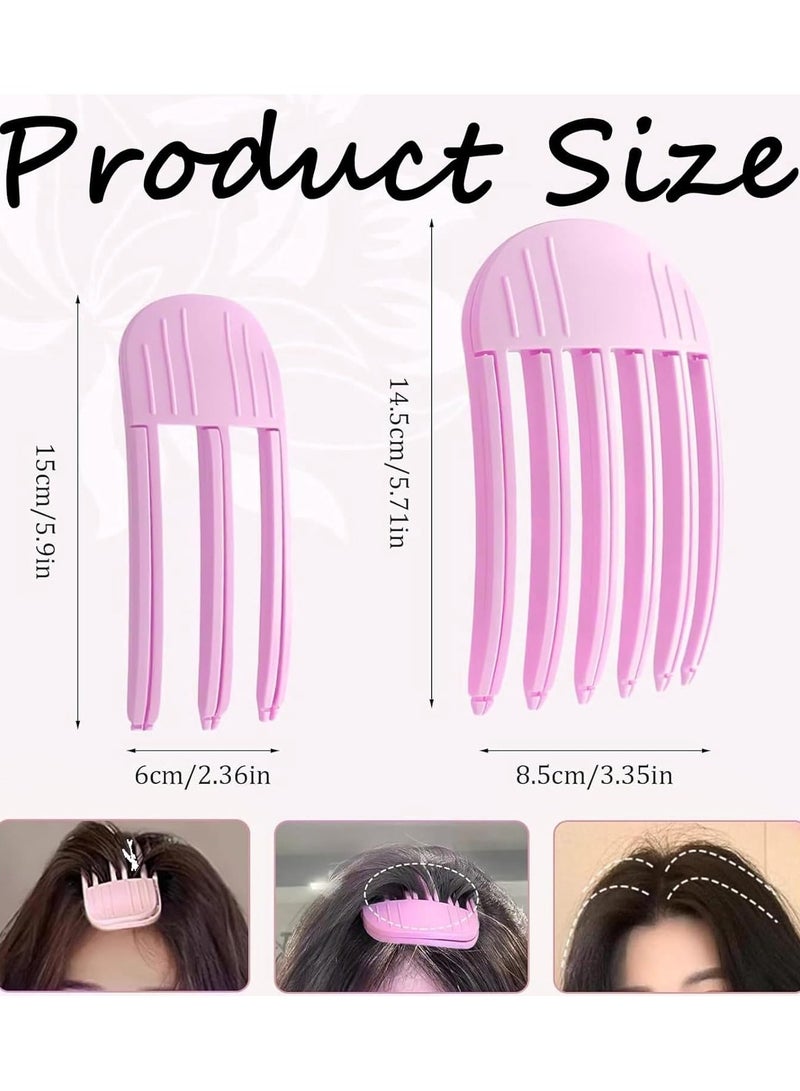 Kimaya Magic Volume Hair Comb – Instant Fluffy Bangs & High Crown Lift, 2-in-1 Styling Tool for Men & Women (3-Teeth & 6-Teeth, Pink) - Image 3