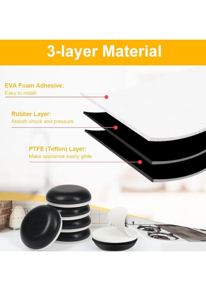 شنتوب أشرطة انزلاق الأجهزة المنزلية – 16 قطعة قابلة للالتصاق – سهولة تحريك الأجهزة الصغيرة – أدوات منزلية لتوفير المساحة - Image 4