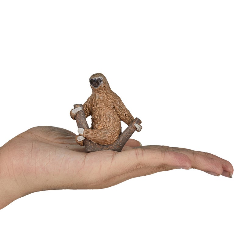 MOJO Two Toed Sloth Realistic International Wildlife Hand Painted Toy Figurine - Image 5