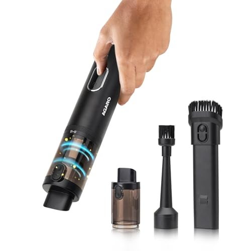 AGARO Royal Mini Hand Held Vacuum Cleaner, Portable Car Vacuum, 13 kPa Powerful Suction Vacuum Cleaner, Low Noise, Rechargeable, Mini Hand Held Vacuum for Car Home Pet Office - Image 1