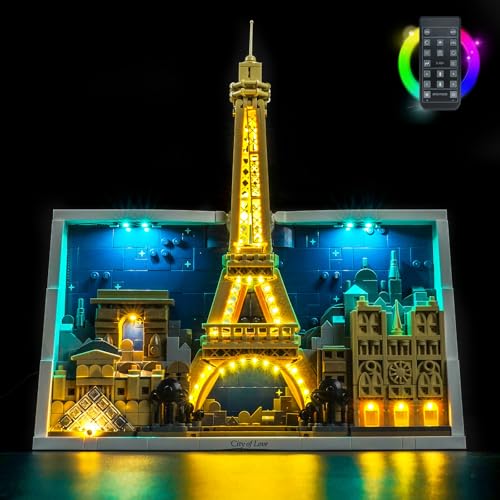 BrickBling LED Light Compatible with Lego Paris City of Love Creative Lighting Kit Compatible with Lego 21064No Model Included RC Version Light - Image 1