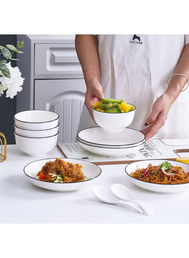 Weimingnuo Ceramic Dinnerware Set 16-piece Style Bowls Chopsticks Spoons Plates Home Use - Image 2