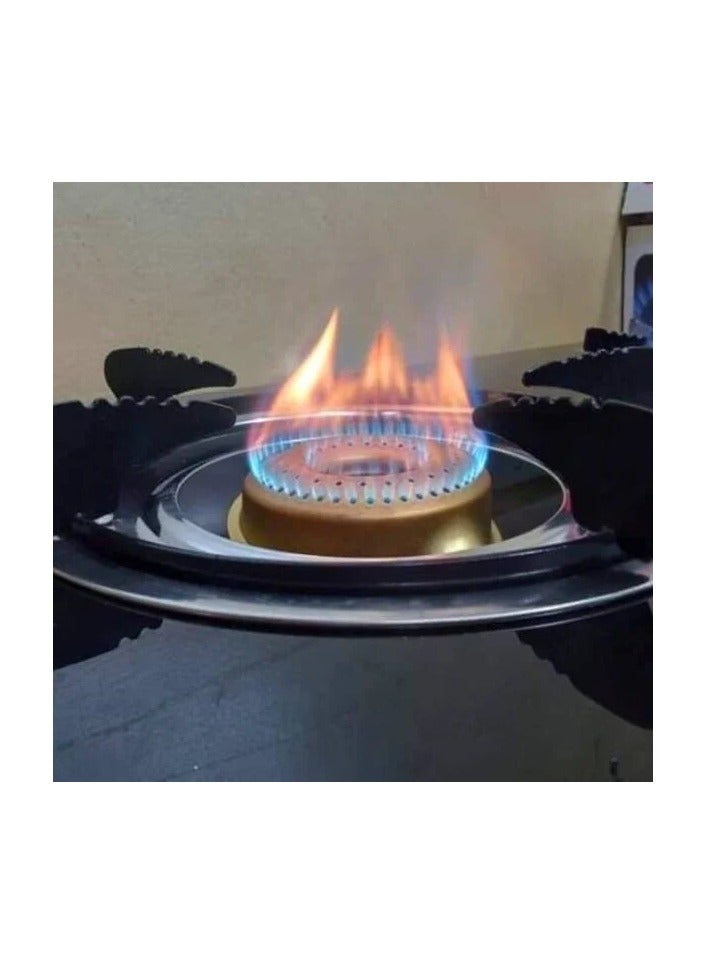 2 Burner Low Gas   Consumption Automatic Glass Stove Black and Red  - Image 4