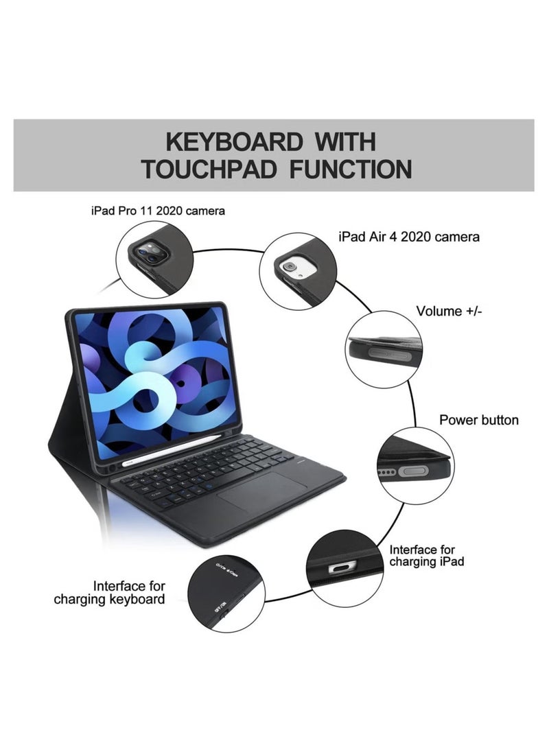 Raxoom For Ipad Pro 11 / 10.9 Keyboard Case 2022 2021 2020 2018, Slim Shell Lightweight Cover With Magnetically Detachable Wireless Keyboard For Ipad Pro 11 Inch 4Th 3Rd 2Nd 1St Gen -Black  - Image 5
