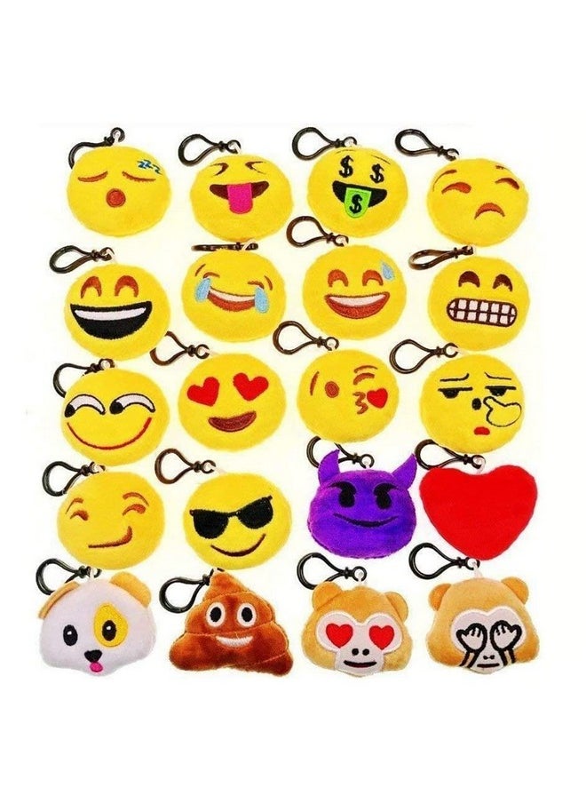 بارتي بروبس سلسلة مفاتيح Emoji من Party Propz للفتيات - 6 قطع من سلسلة مفاتيح Smiley المتنوعة كهدية للأطفال | سلسلة مفاتيح Smiley للأولاد | هدايا عيد ميلاد للأطفال | سلسلة مفاتيح لطيفة بموضوع Emoji | سلسلة مفاتيح للأطفال  - Image 1