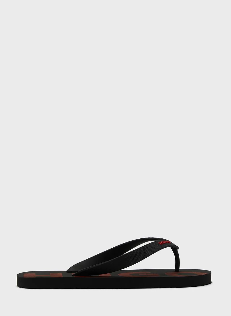 HUGO Logo Flip Flops