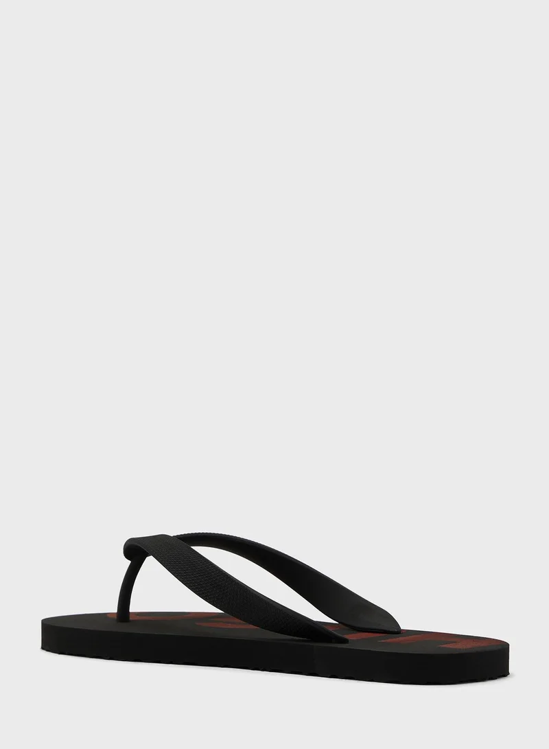 HUGO Logo Flip Flops