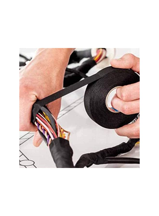 promass Automotive Harness Tape, 2 Rolls Wires Fabric Tapes High Temperature Resistance Insulation Fastening Tape Wire Loom Tape, 0.74 in Ã— 49ft - Image 3