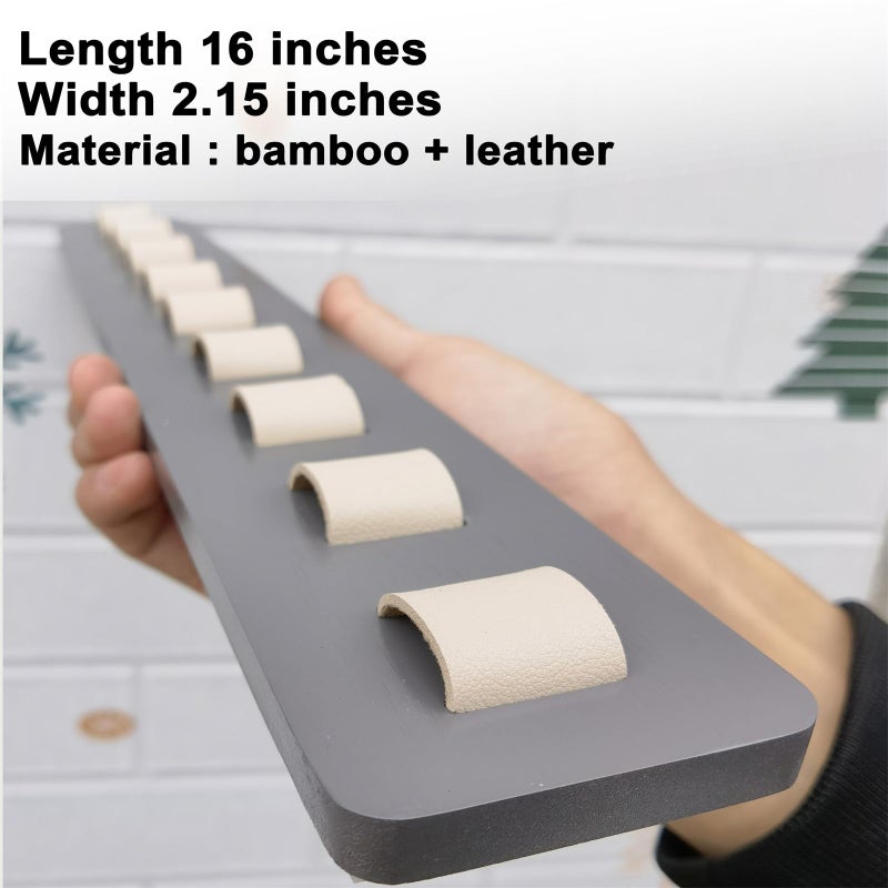 FINDAMAZE FINDAMAZE Sunglasses Organizer Wall Mounted Wood Sunglass Holder for Home Glasses Holder/Sunglasses Rack,Home Decor (Gray-1pcs-long)  - Image 5