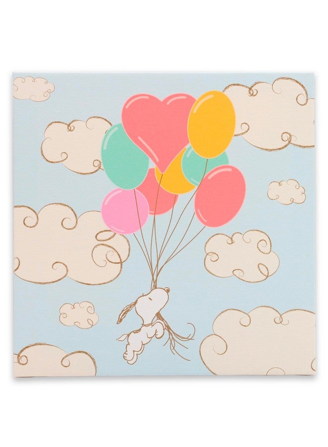 Open Road Brands Peanuts Snoopy Balloon Adventure Gallery Wrapped Canvas Wall Decor - Adorable Snoopy Wall Art for Kids' Bedroom or Nursery - Image 1