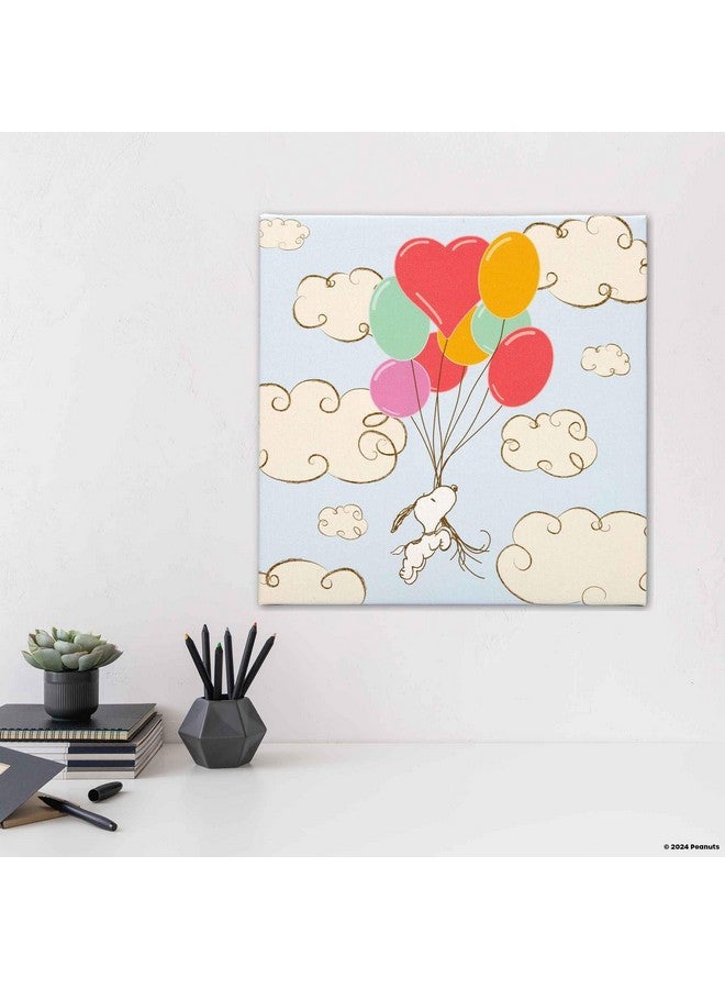 Open Road Brands Peanuts Snoopy Balloon Adventure Gallery Wrapped Canvas Wall Decor - Adorable Snoopy Wall Art for Kids' Bedroom or Nursery - Image 5