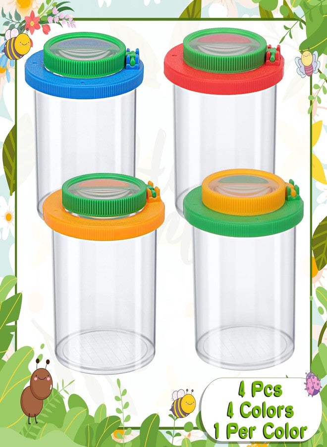 Coopay 4 Pieces Magnifying Insect Box - Bug Viewer, Critter Insect Cage, Container, Bug Catcher Cage, Jar Collecting Kit for Children, Kids Science Nature Exploration Tools - Image 4